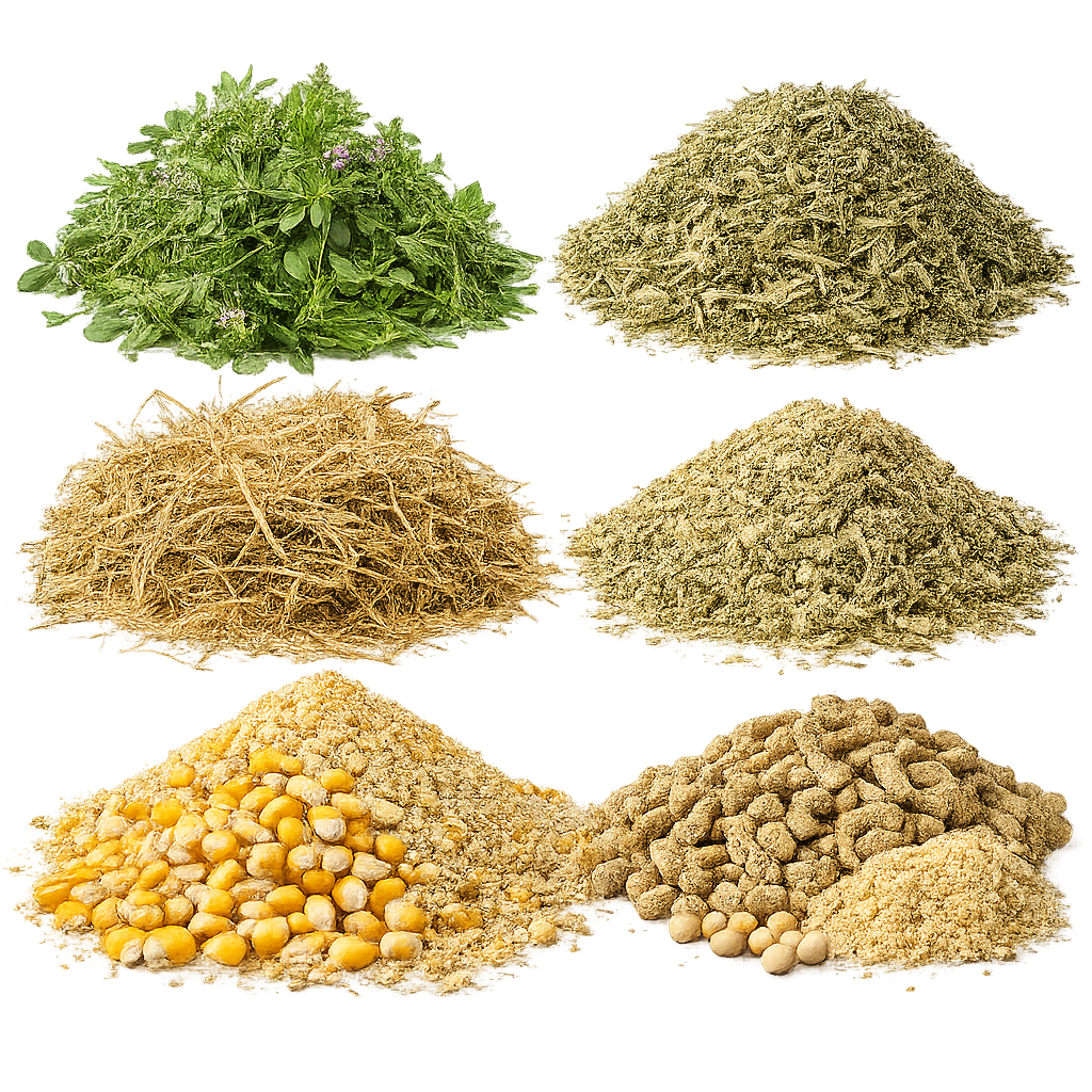 Animal feed and agricultural products ready for export