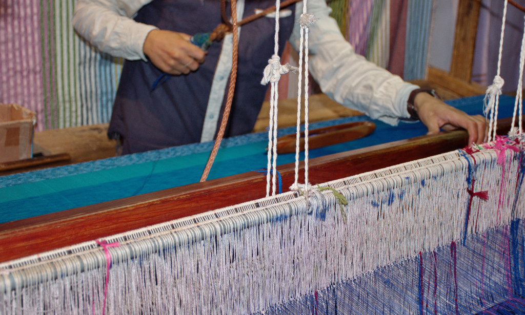 Textile rolls prepared for export supply chain